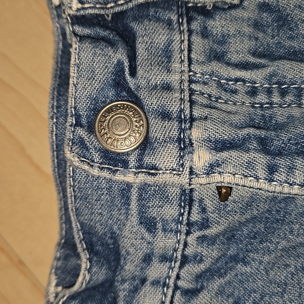 Vintage Little Levi's Levis Quality Service Denim Jean Shorts Big Patch 2T - Picture 9 of 16